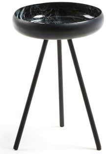 Stolik pomocniczy metalowy czarny Ø37x55 cm – obraz-1