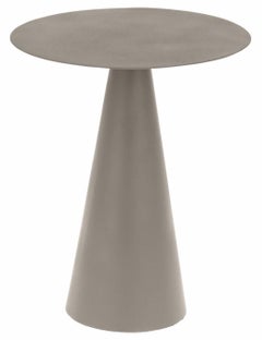 Stolik pomocniczy metalowy zielony okrągły Ø40x49 cm – obraz-1