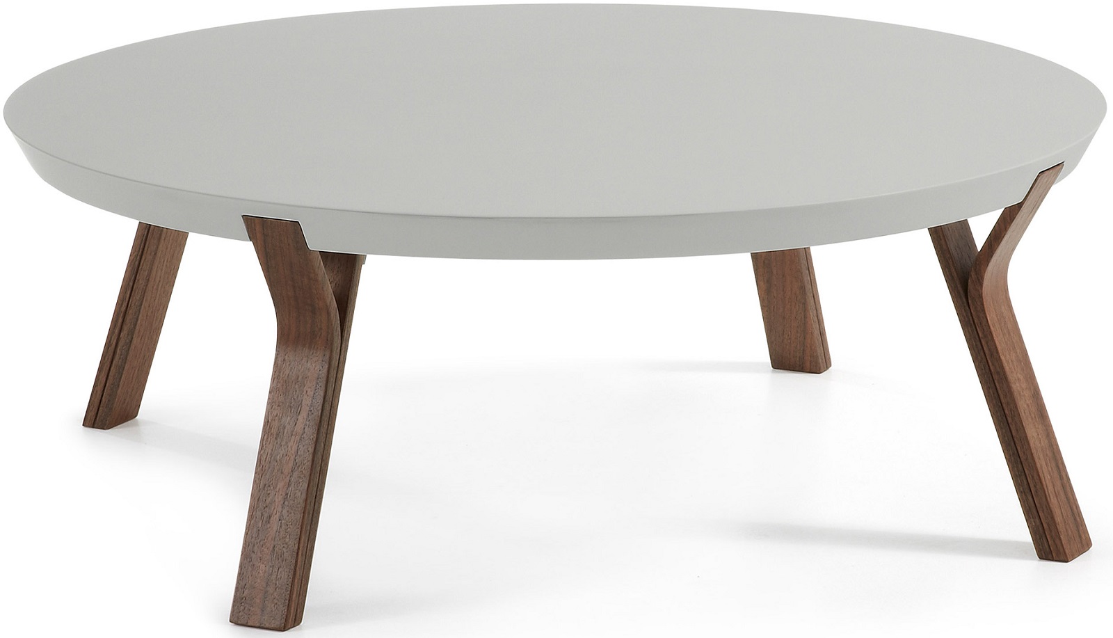 Stolik kawowy 90x32 cm jasnoszary/orzech – obraz-1