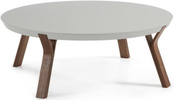 Stolik kawowy 90x32 cm jasnoszary/orzech – obraz-1