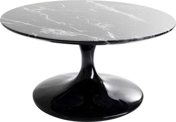 Stolik kawowy Solo Marble ∅90 cm czarny – obraz-1