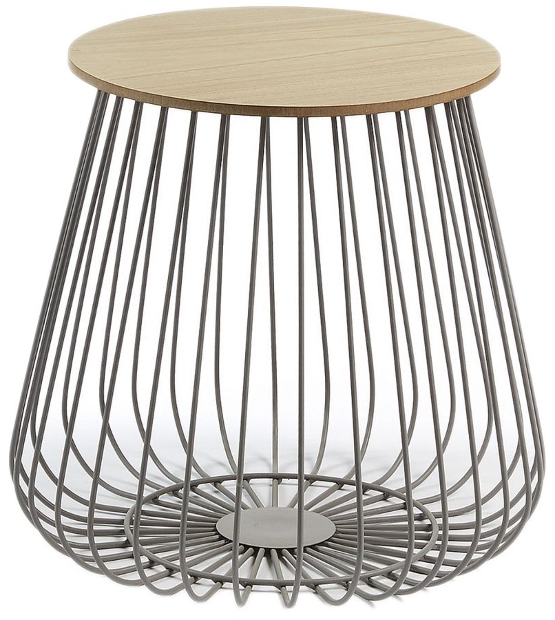 Stolik kawowy 41x40 cm szary – obraz-1