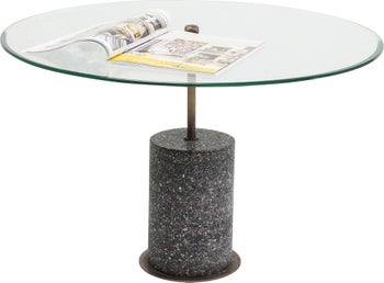Stolik kawowy Terrazzo Visible Ø81 cm transparentno-szary – grafika-1.