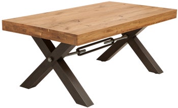 Stolik kawowy dębowy z grafitowymi nogami w nowoczesnym stylu – grafika-1.