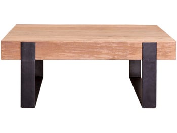 Stolik kawowy Toronto 90x90 cm drewno recyklingowane – obraz-1