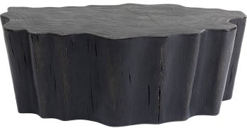Stolik kawowy z włókna szklanego czarny 119x68 cm Outlet – obraz-1