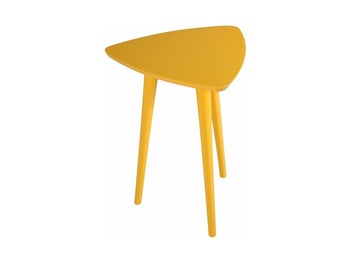 Stolik kawowy Trio 53x45 żółty – obraz-1
