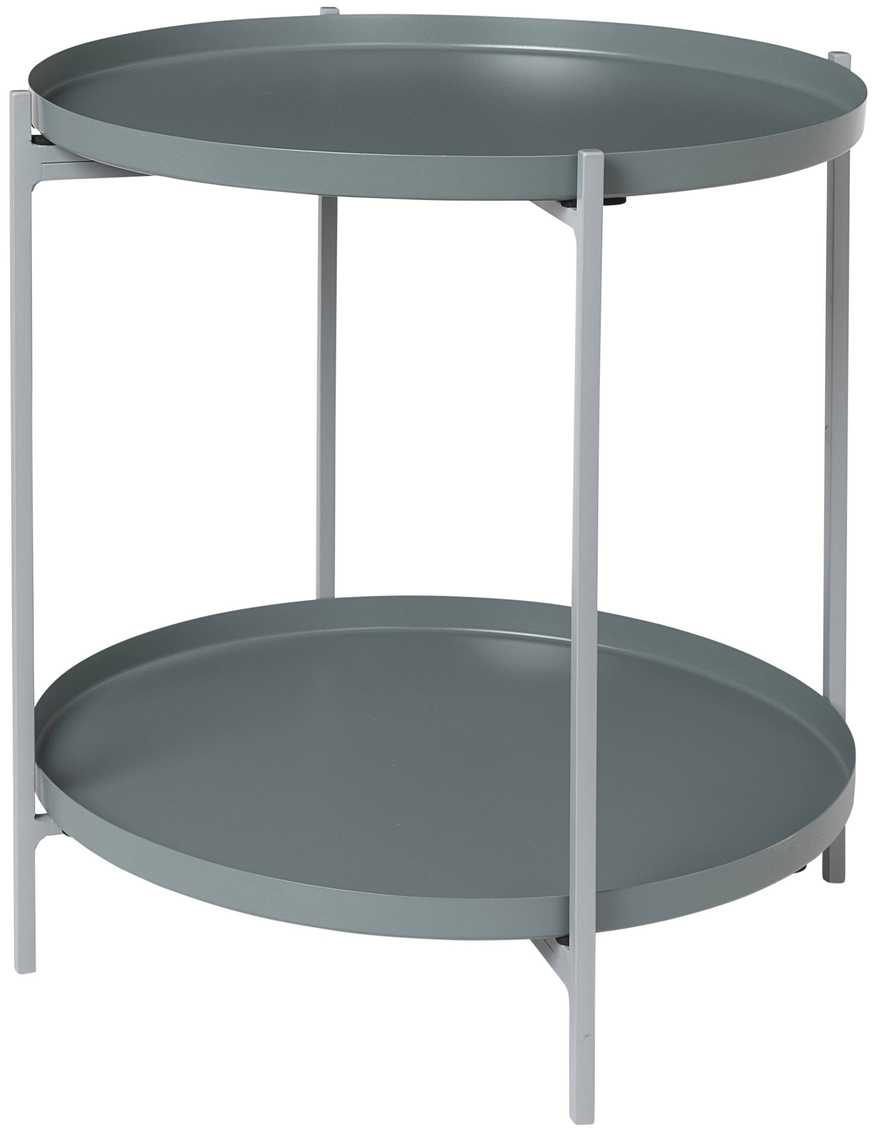 Stolik kawowy Tristan ∅40x40 cm petrol – obraz-1