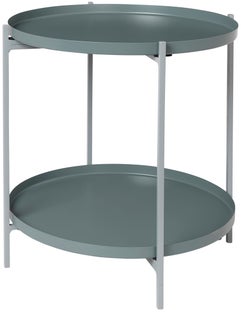 Stolik kawowy Tristan ∅40x40 cm petrol – obraz-1