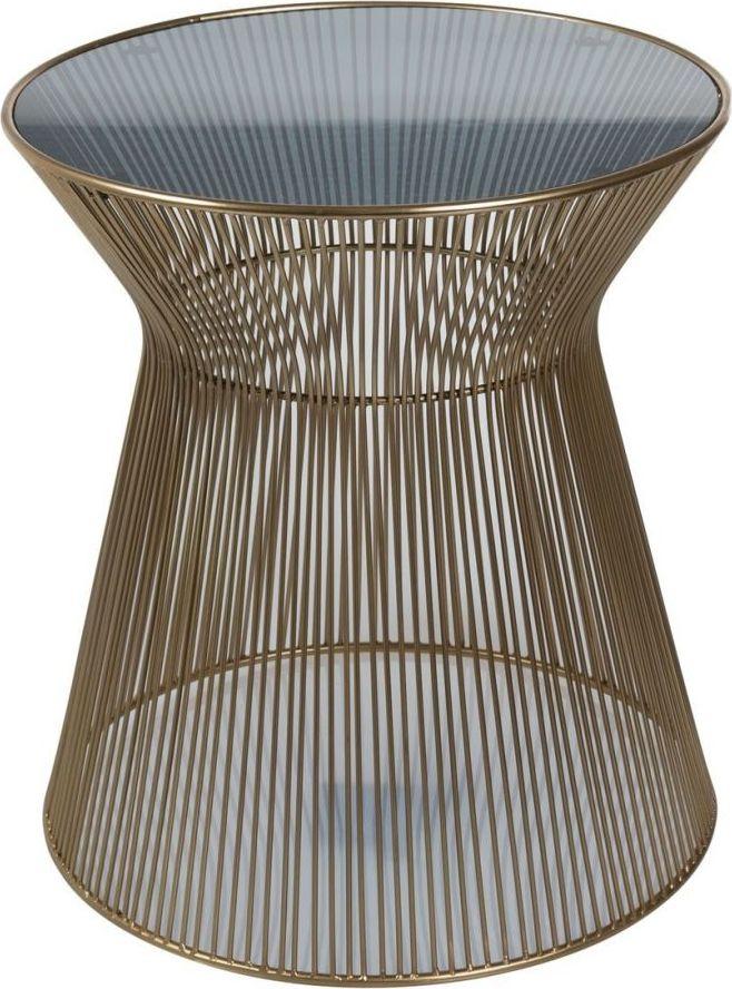 Stolik kawowy Victoria Ø36 cm blat szklany – obraz-1