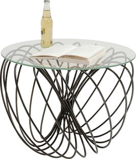 Stolik kawowy Wire Ball Ø60 cm blat szklany – obraz-1