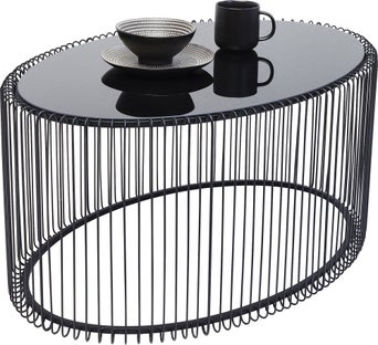 Masa de cafea Neagra Wire Uno 60x90 cm – imagine-1.