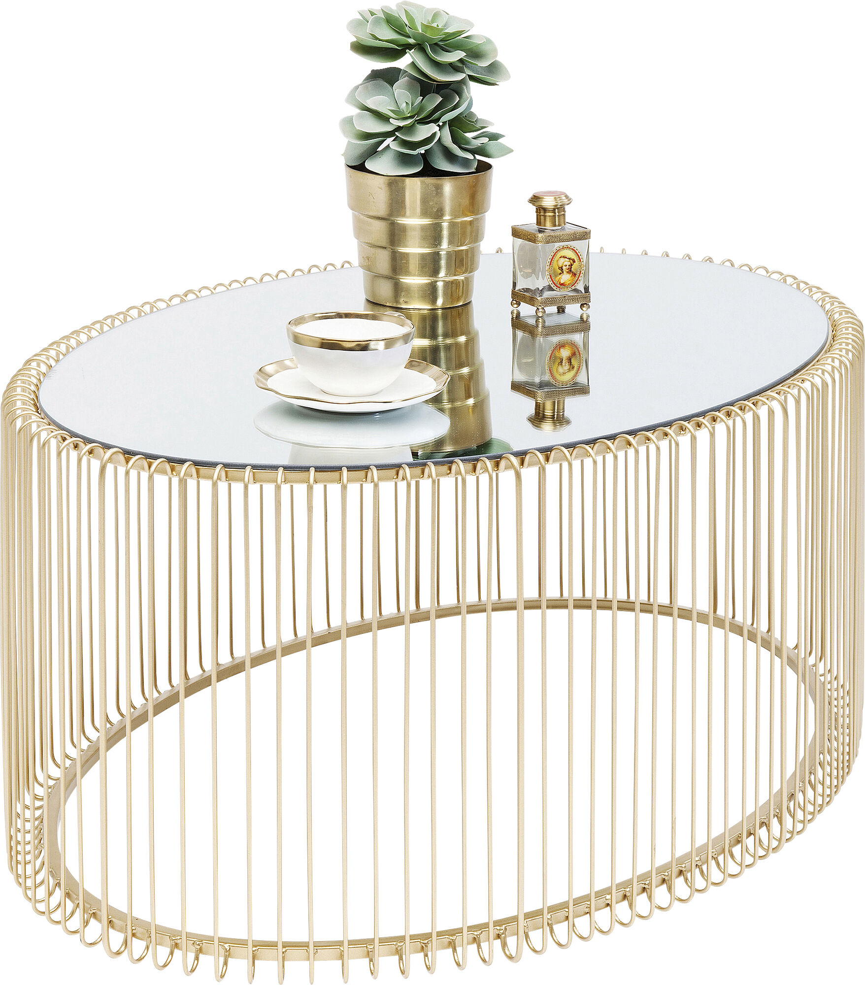 Wire Uno sohvapöytä messinki 60x90cm – kuva-1.