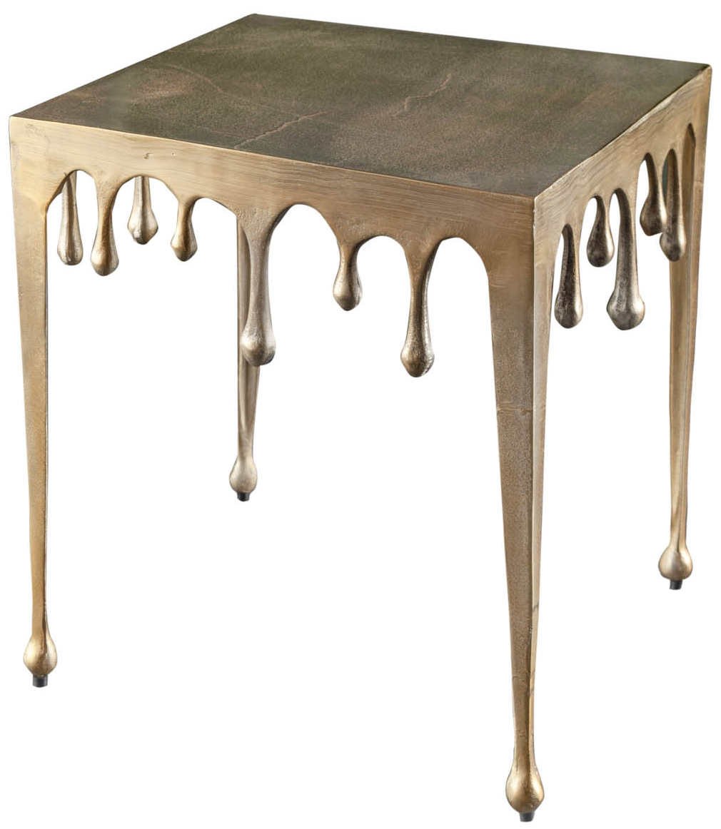 Kwadratowy stolik kawowy z aluminium w złotym kolorze do nowoczesnych wnętrz – grafika-1.