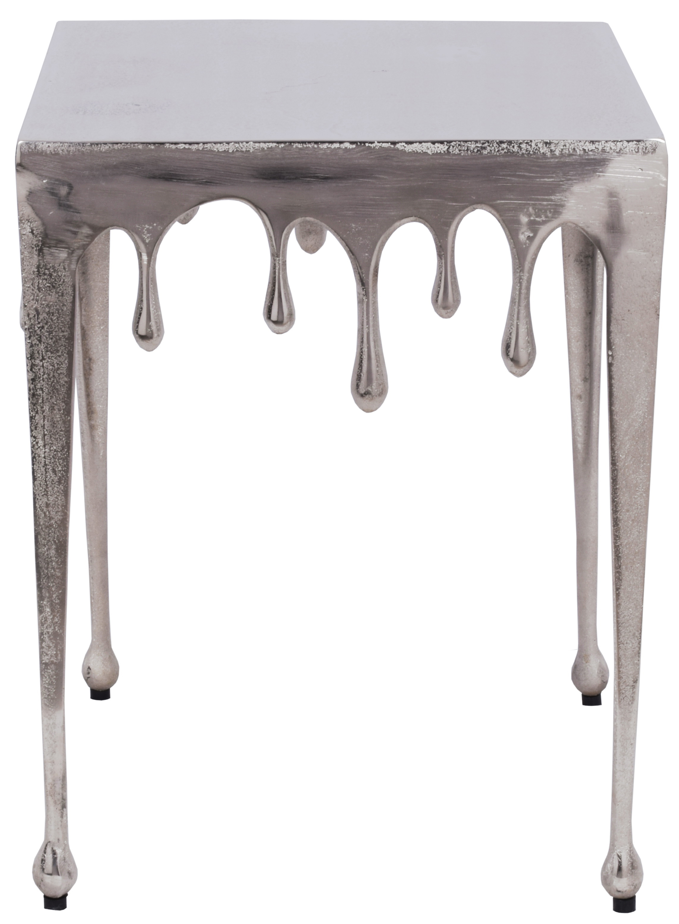 Elegancki kwadratowy stolik kawowy z aluminium w odcieniu srebrnym do nowoczesnych wnętrz – grafika-1.