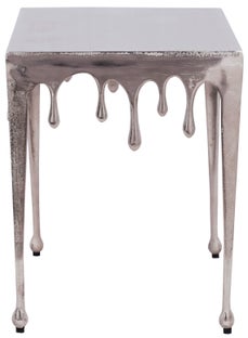 Elegancki kwadratowy stolik kawowy z aluminium w odcieniu srebrnym do nowoczesnych wnętrz – grafika-1.