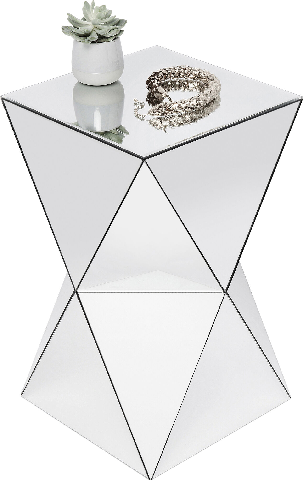 Sidebord Luxury Triangle Speilglass – bilde-1.