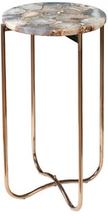 Kolorowy stolik kawowy z kamienia o unikalnym designie złote nóżki – grafika-1.