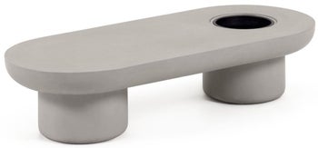Stolik ogrodowy 140x60 cm cementowy – obraz-1