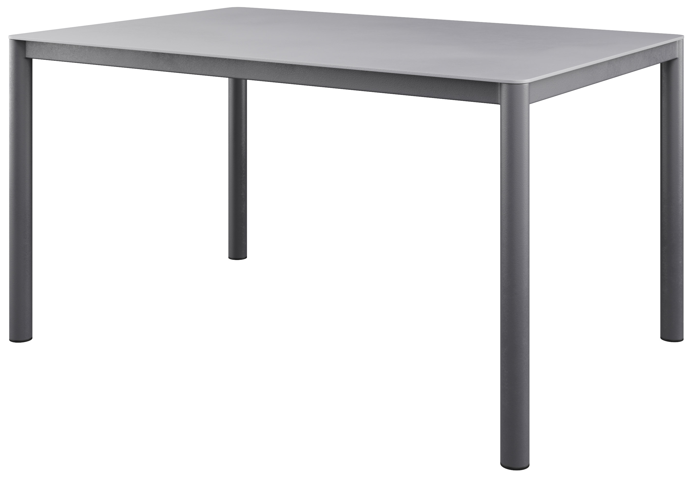 Stół ogrodowy aluminiowy szary 120x80 cm – obraz-1