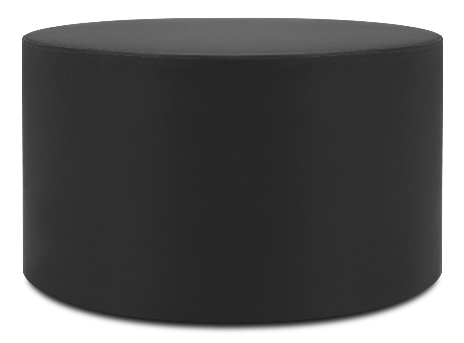 Stolik kawowy ogrodowy okrągły plastikowy czarny Ø60x38 cm – obraz-1