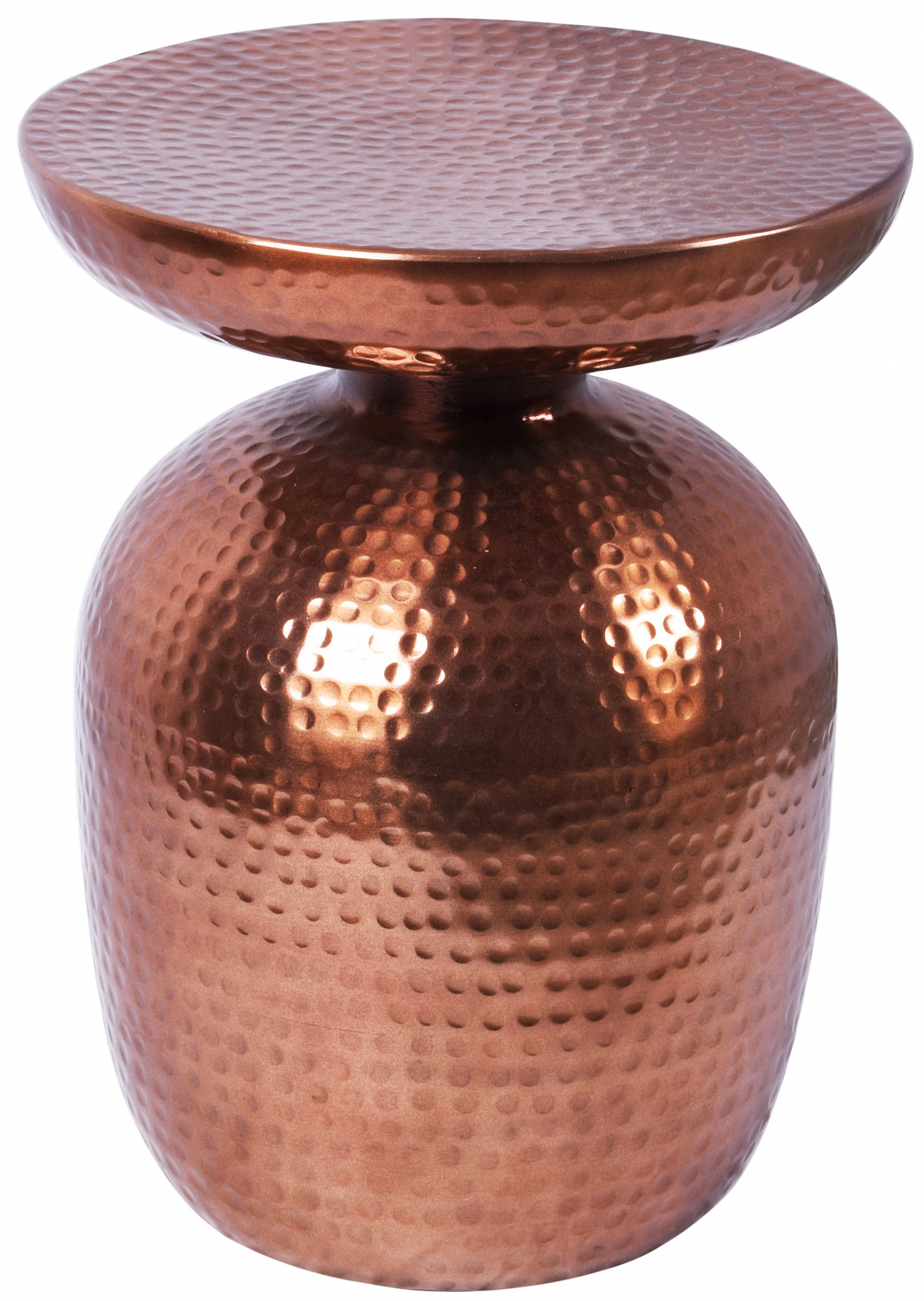 Stolik pomocniczy aluminium miedziany Ø36 cm stylowy do salonu – grafika-1.