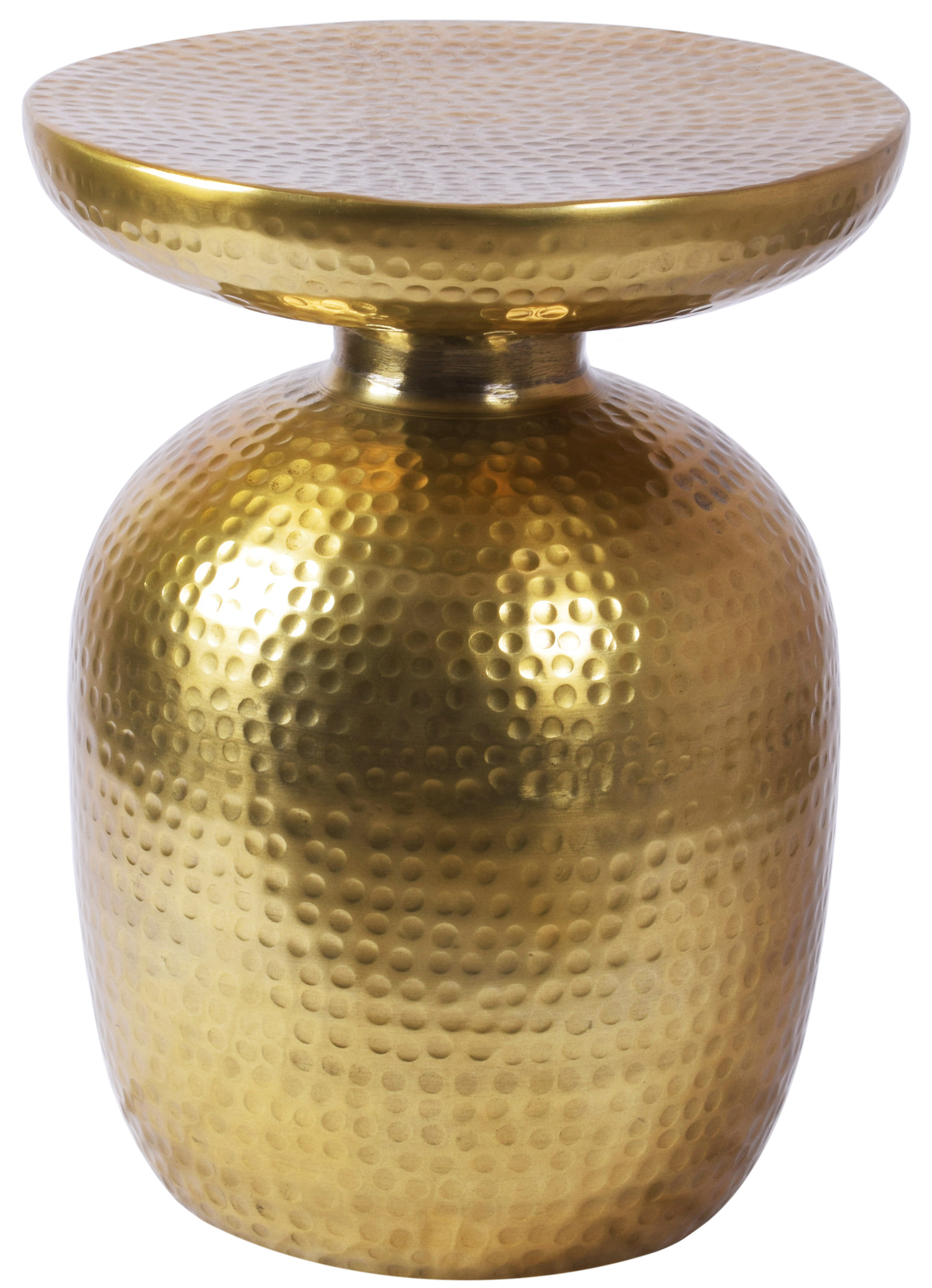 Złoty stolik pomocniczy wykonany z aluminium Ø36x47 cm – grafika-1.