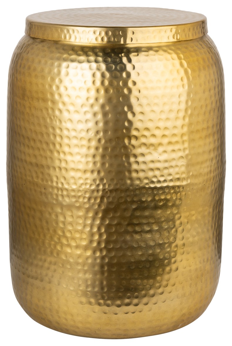 Złoty okrągły stolik kawowy z aluminium w nowoczesnym stylu – grafika-1.