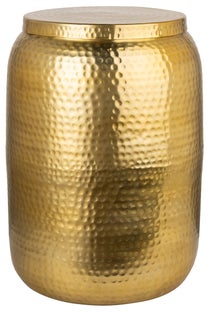 Złoty okrągły stolik kawowy z aluminium w nowoczesnym stylu – grafika-1.