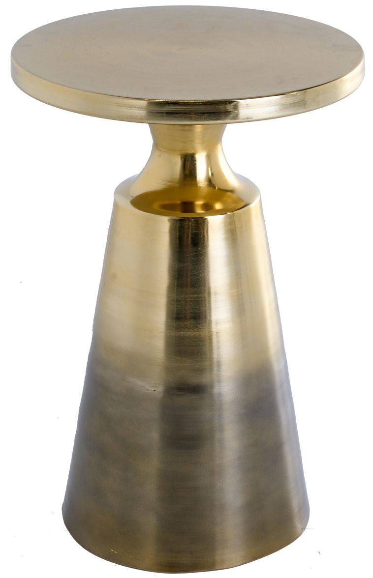 Stolik pomocniczy aluminiowy w kolorze złotym Ø38x57 cm – grafika-1.
