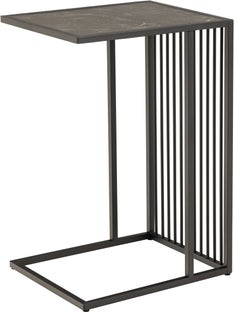 Stolik pomocniczy czarny marmur metalowy innowacyjny design – grafika-1.