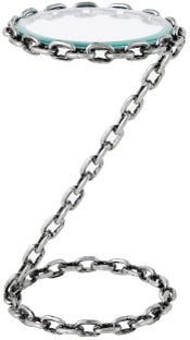 Elegancki stolik pomocniczy z szklanym blatem i metalową podstawą – grafika-1.