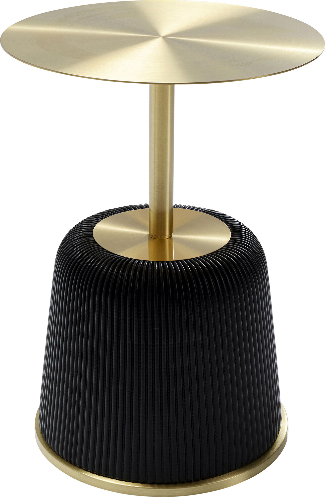 Stolik pomocniczy czarny blat złoty stal satynowa Ø40x55 cm – grafika-1.