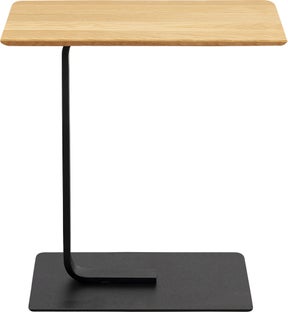 Stolik pomocniczy do salonu drewno dębowe i stal 59x34 cm – grafika-1.