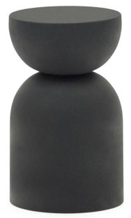 Stolik pomocniczy do salonu metalowy czarny mat Ø31x52 cm – obraz-1