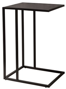 Czarny stolik pomocniczy z blatem z płyty mdf w stylu nowoczesnym – grafika-1.