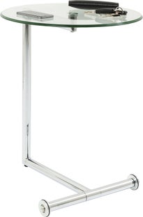 Stolik pomocniczy Easy Living Ø46 cm transparentno-srebrny – grafika-1.