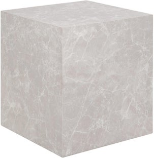 Stolik pomocniczy imitacja marmuru beżowy 40x45 cm – grafika-1.