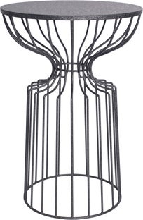 Stolik pomocniczy mały czarny ręcznie wykonany i unikatowy – grafika-1.