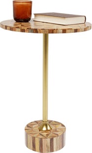 Mesa auxiliar Domero Geo Marrón Ø40cm – Imagen-1.