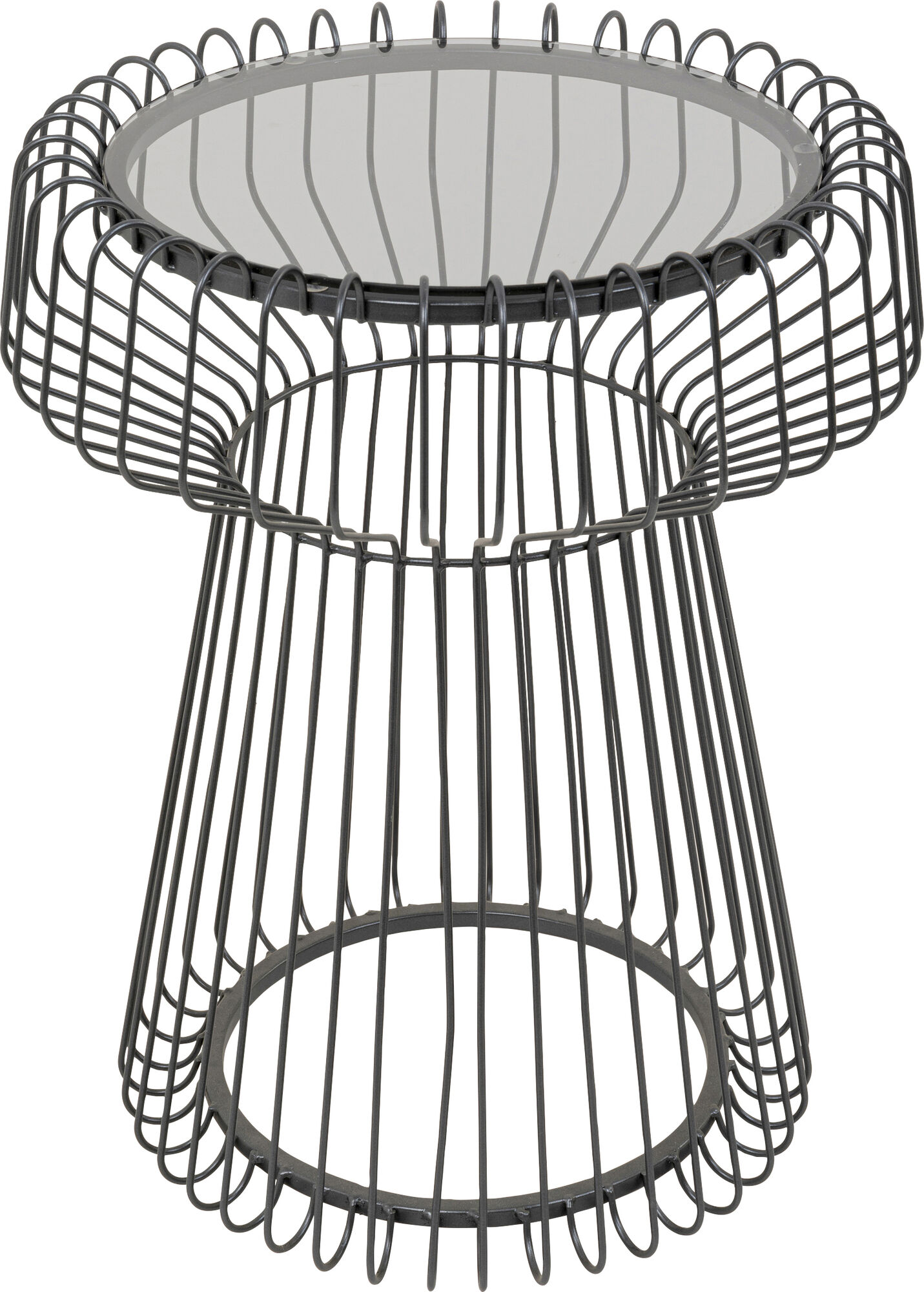 Fekete Lisboa Lerakóasztal Ø38cm – kép-1.