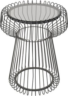 Sidebord Lisboa Sort Ø38cm – bilde-1.