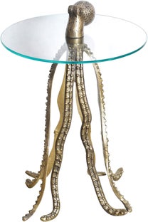 Stolik pomocniczy ośmiornica szklany z transparentnym blatem 45 cm – grafika-1.