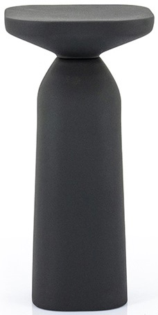 Stolik pomocniczy aluminiowy czarny 54 cm – obraz-1