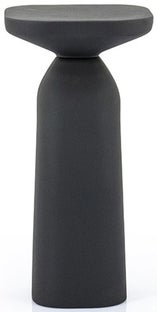 Stolik pomocniczy aluminiowy czarny 54 cm – obraz-1