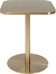 Stolik pomocniczy stal nierdzewna złota 50x50 cm – obraz-1