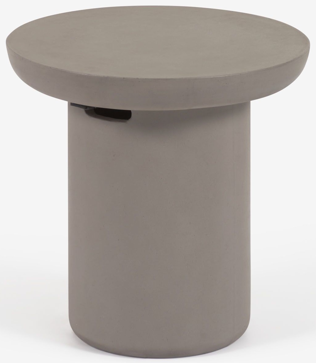 Stolik pomocniczy Ø50x45 cm cementowy – obraz-1