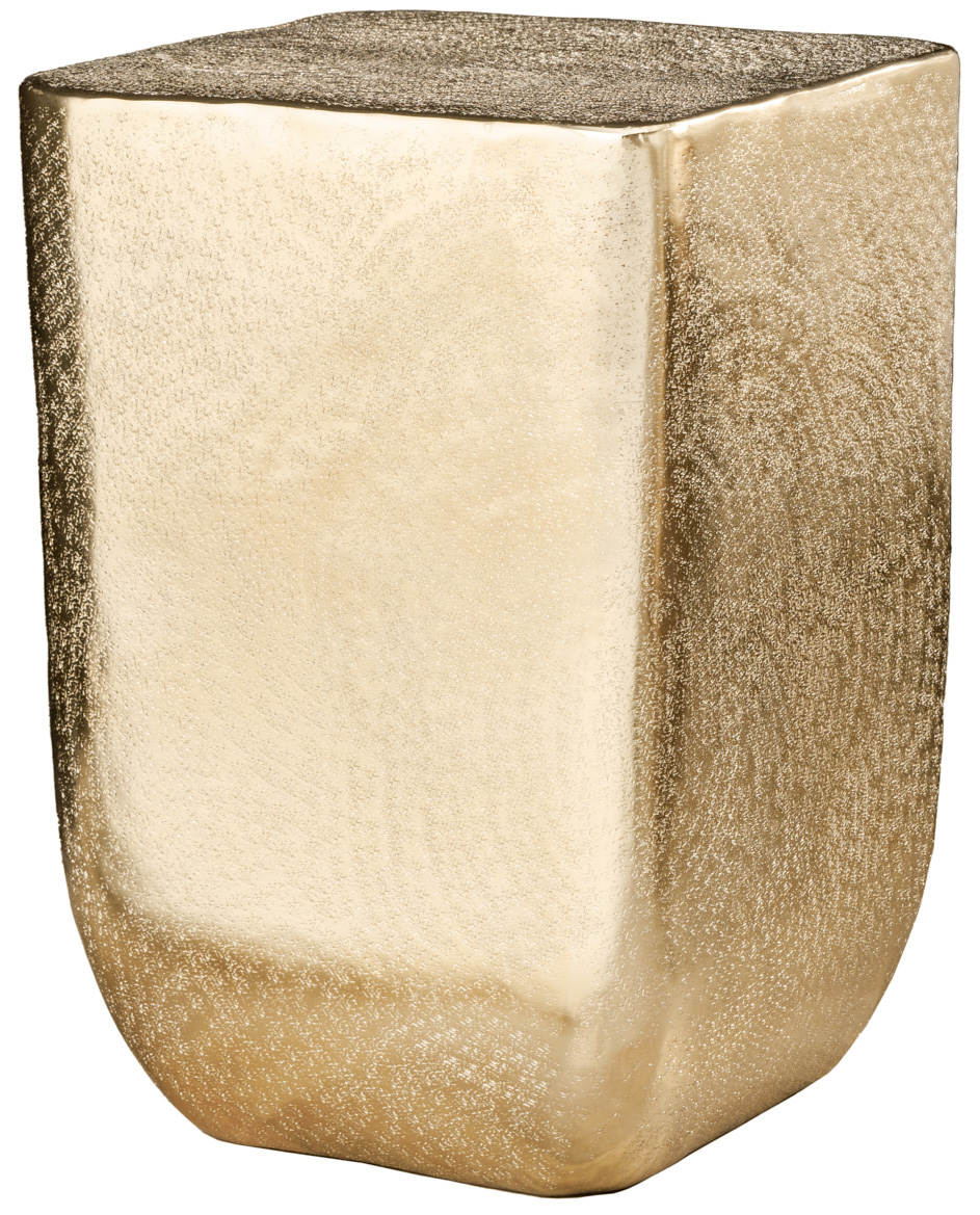 Złoty stolik pomocniczy 31x45 cm z efektownym młotkowym wykończeniem – grafika-1.