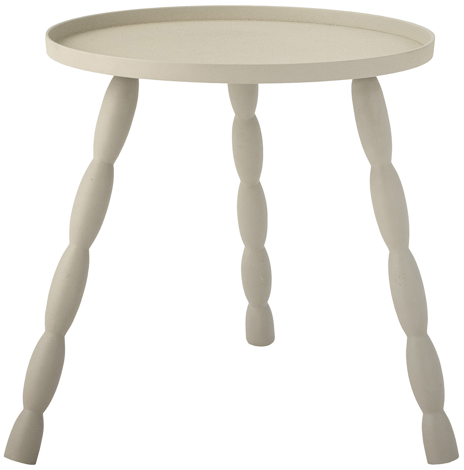 Stolik pomocniczy z aluminium jasnoszary naturalny Ø36x50 cm – obraz-1