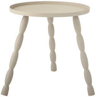 Stolik pomocniczy z aluminium jasnoszary naturalny Ø36x50 cm – obraz-1